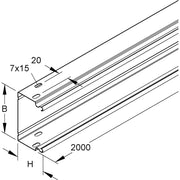 Niedax - Leitungsführungskanal LS-Industriekanal LUE 60.100 − 2 Meter