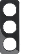 Berker - Abdeckrahmen Rahmen sw/gl 10132145 3fach