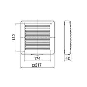 Maico - Zubehör/Ersatzteile für Ventilatoren Außenabdeckung PP 45 AK für Set PP 45, ws