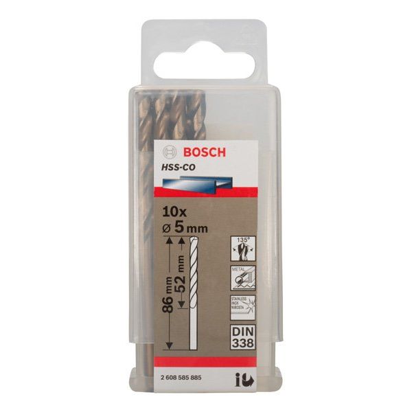 Bosch - Bohrer PRO Stainless Steel HSS-Co 2608585885 Spiralbohrer 5 x 52