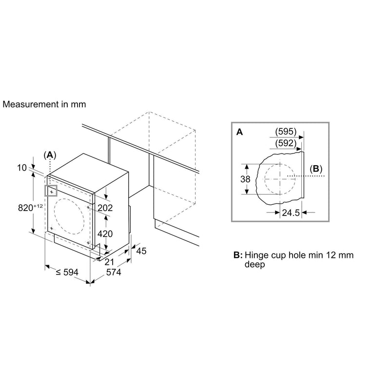 Bosch - Waschtrockner EB-Waschtrockner WKD28490 Serie 6