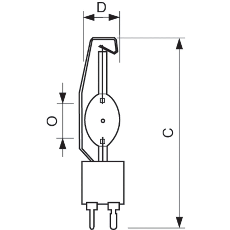 Philips Lighting - Halogen-Metalldampflampe ohne Reflektor Entladungslampe MHN-SE 2000W 956GX22 HO