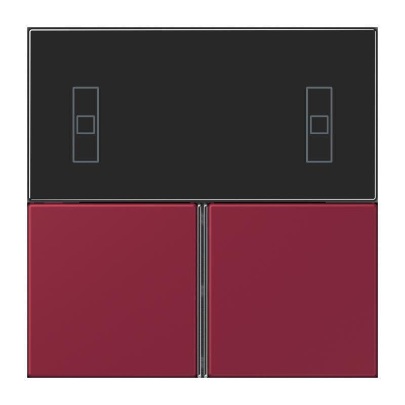 Jung - Abdeckung/Bedienelement für Installationsschalterprogramme Tastensatz 3fach LC 4093 TSA 255 le rubis