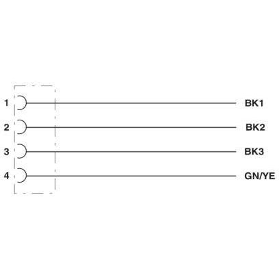 Phoenix Contact - Rundsteckverbinder, feldkonfektionierbar (Industriesteckverbinder) Einbausteckverbinder SACC-DSI-M1 #1424133 4-polig M12