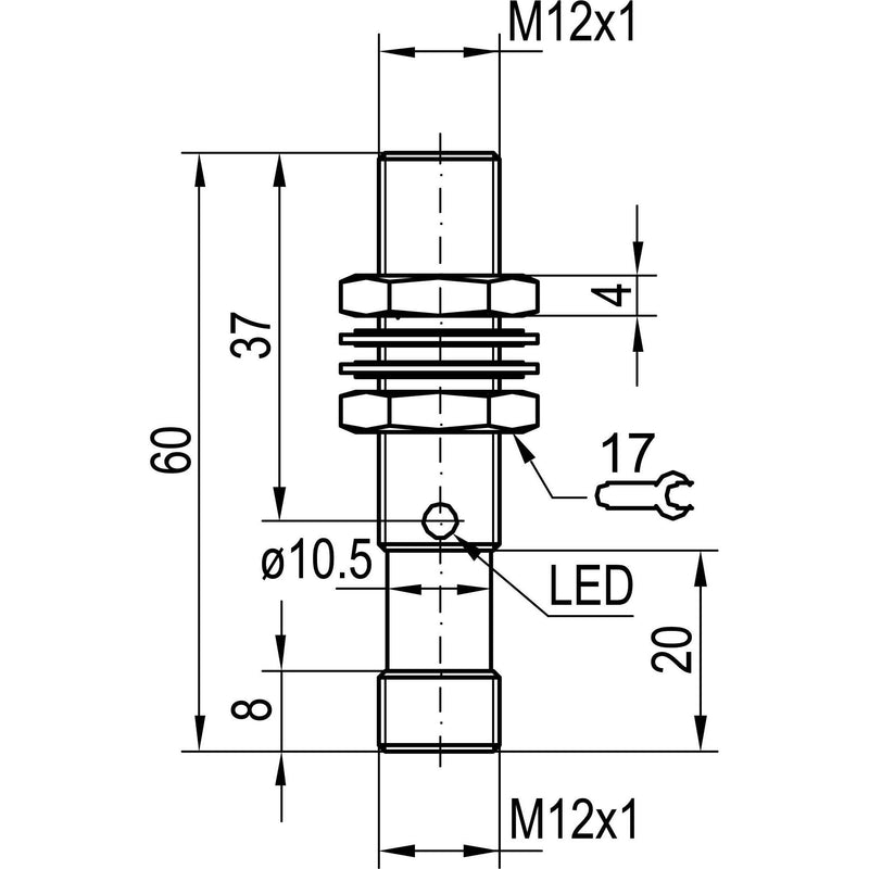 Sensopart - Induktiver Näherungsschalter Sensor IS 512-42 Induktiv