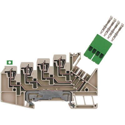 Weidmüller - Schutzleiter-Reihenklemme Klemme ZRV 1.5/PE-CHIRON Federanschl.,1.5mm² − 50 Stück