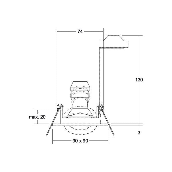 Brumberg Leuchten - Downlight/Strahler/Flutlicht Einbaustrahler GU10 36455070