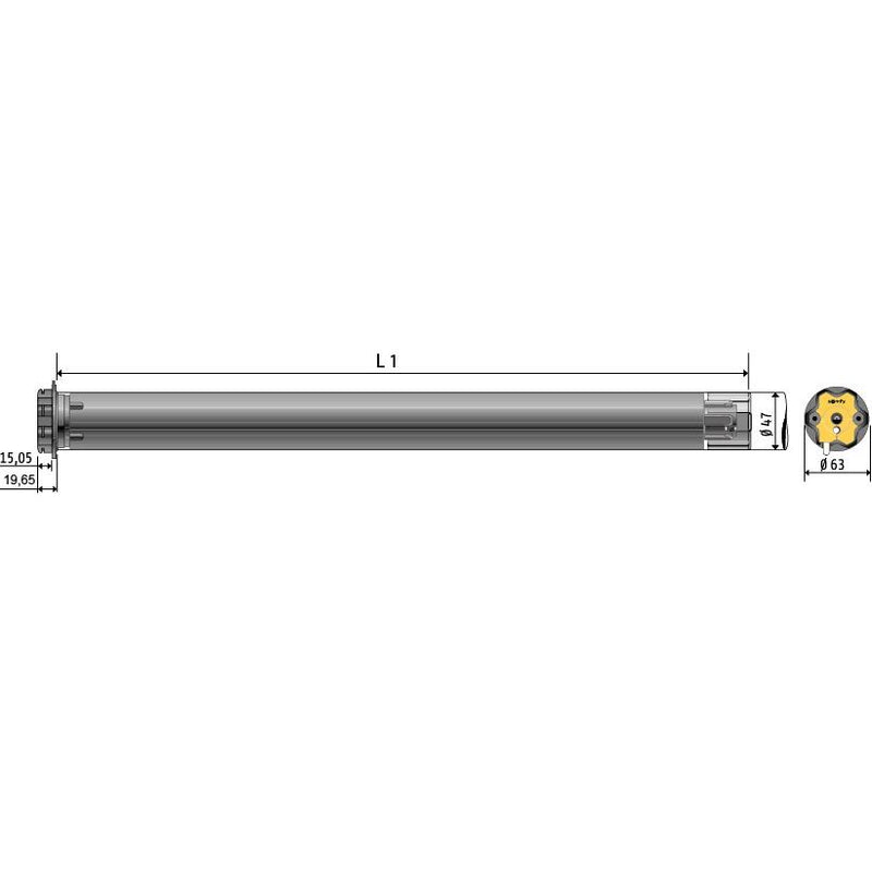 Somfy - Rohrmotor Rolladenmotor Altus 40 RTS 1242321 4/16 NL BK 40x0.8