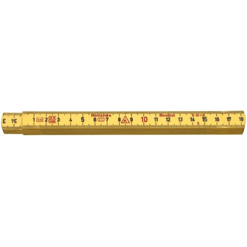 Hultafors - Gliedermaßstab Glasfasergliedermassstab G59-1-6 -mm- 1m − 10 Stück