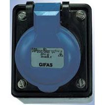Gifas Electric - CEE-Anbausteckdose (IEC 60309) CEE-Wandsteckdose 201638.E 3x16A/230V,6h