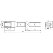 DEHN - Einschlaghilfe für Stab-/Tiefenerder Hammereinsatz HERE25R27VHWNSTBLANK f. Rohrerder D 25mm