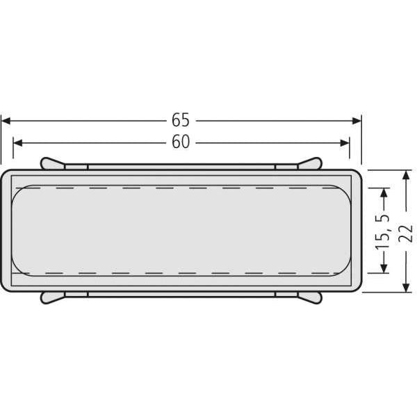 Renz Metallwaren - Bezeichnungsmaterial für Installationsschalterprogramme Namensschild 97-9-00302 mit Feder