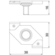 OBO Bettermann - Befestigungsklammer Deckenprofilklammer SPC M6x9 mit Gewindebolzen − 100 Stück