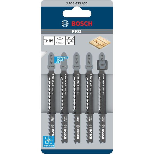 Bosch - Stichsägeblatt PRO Wood precise T144DP 2608633A35 Stichsägeblatt 100 − 10 Packung