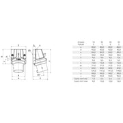 Bals Elektrotech - CEE-Gerätestecker (IEC 60309) Wandgerätestecker Innolinq 24703 32A 4p 400V 6h IP44 − 10 Stück