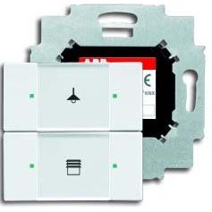 ABB Stotz S&J - Bussystem-Tastsensor Bedienteil Solo 6126/01-84-500 Bundle 2-fach weiß