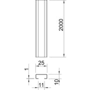 OBO Bettermann - Stiel/Profilschiene Profilschiene CL2510UP2000FS band.vz − 2 Meter
