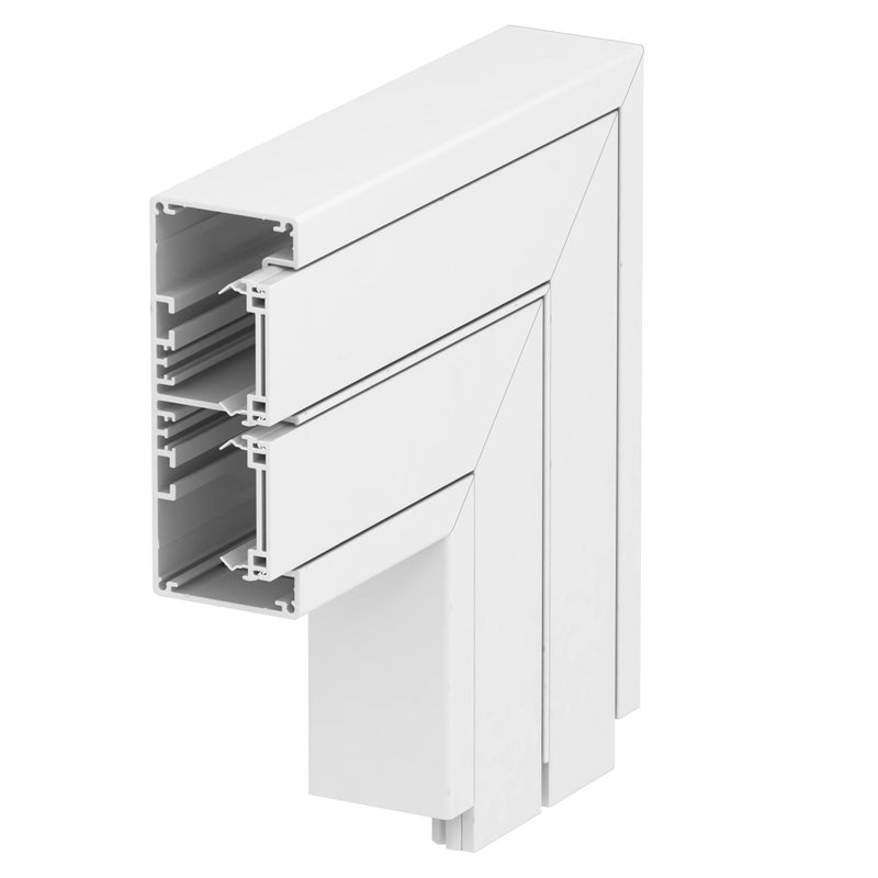 OBO Bettermann - Flachwinkel für Geräteeinbaukanal Flachwinkel GA-FS53130RW Alu starre Form