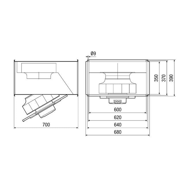 Maico - Ventilator für Kanaleinbau Kanalventilator DSK 31/1-S EC Kanal 600x350