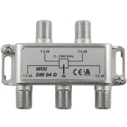 Wisi - Abzweiger und Verteiler 4f. DM 04 D 5-1300MHz 7,5dB Cl.A