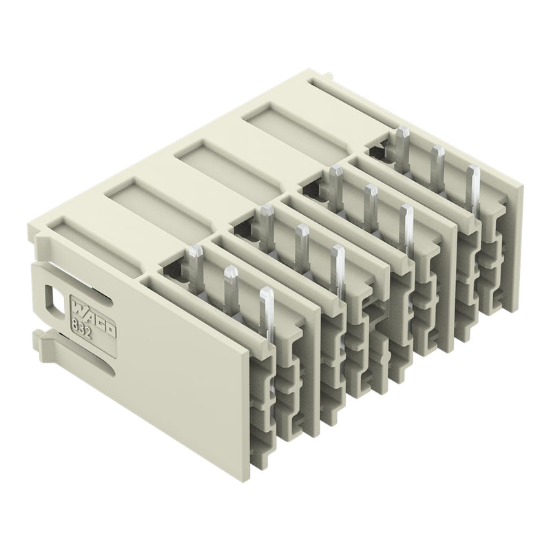 WAGO - Leiterplattensteckverbinder THT-Stiftleiste Lötstift 832-3644 1,2x1,2,abgew.,lgr − 20 Stück