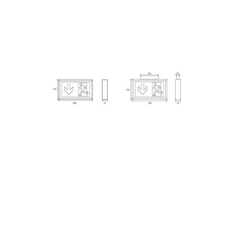 RP-Technik - Hinweisleuchte Sicherheitsleuchte KDU418WL EB 8h, Wireless