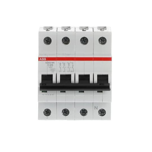 ABB Stotz S&J - Leitungsschutzschalter Sicherungsautomat S203-C20NA 6kA 20A C 3p+N (4p)
