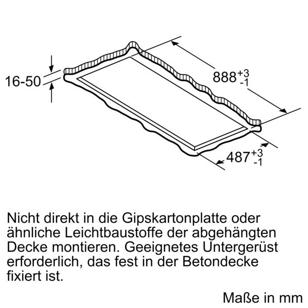 Bosch - Dunstabzugshaube Deckenlüftung DRC97AQ50 Serie6,HomeConnect