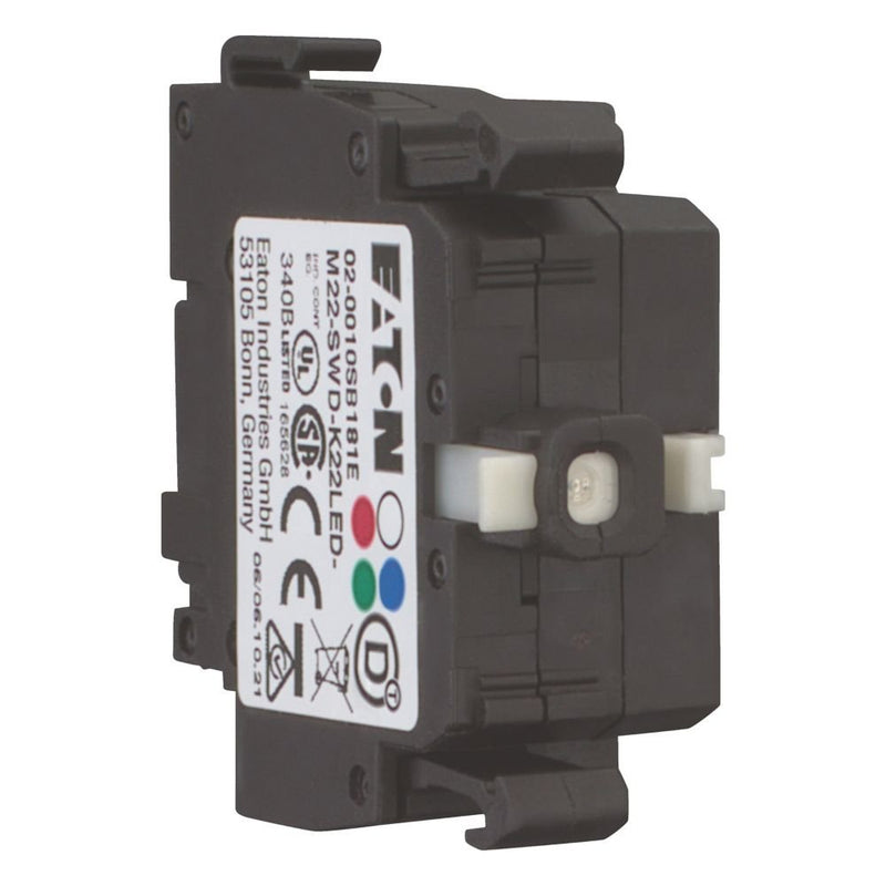 Eaton - Hilfsschalterblock Funktionselement M22-SWD-K22LED-W 3 Pos., LED-W, Front