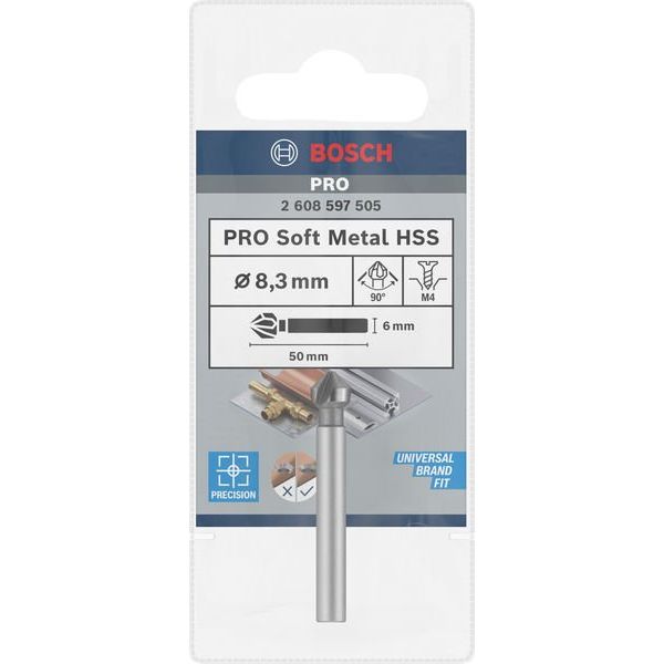 Bosch - Versenkbohrer PRO Soft Metal HSS 2608597505 Kegelsenker 8,3 x 50