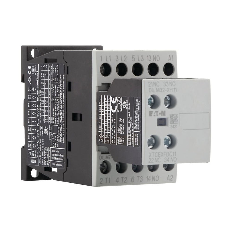 Eaton - Leistungsschütz zum Schalten von Wechselstrom Leistungsschütz DILM7-21(230V50HZ) 1S 3kW/400V,AC
