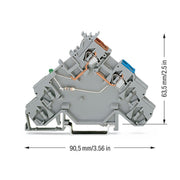 WAGO - Initiator/Aktor-Reihenklemme Initi.-Einspeiseklemme 280-584/281-483 0,08-2,5mmq grün − 10 Stück