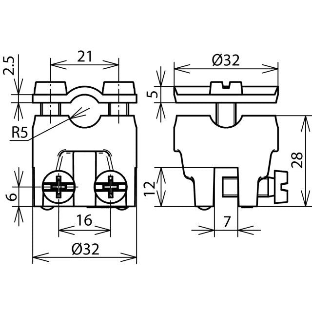 DEHN - Anschlussklemme für Blitzschutz Falzklemme FKZS710KBF076RG RG 0,7-6mm