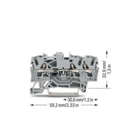 WAGO - Bauelement-Reihenklemme 3-Leiter-Diodenklemme 2002-1311/1000-410 mit Diode 1N4007, gr − 100 Stück