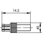 Telegärtner - Koax-Steckverbinder MCX-Kabelstecker cr/cr 100024979 G8 (RD-316) − 5 Stück