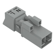 WAGO - Steckverbinder für steckbare Gebäudeinstallation Stecker 2-polig 890-252/060-000 grau − 50 Stück