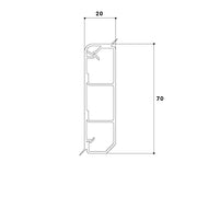 GGK - Sockelleistenkanal komplett SL-Unter-u.Obert. 20x70 C 112430 20x70 C alp − 2 Meter