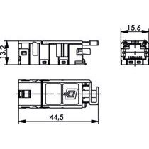 Telegärtner - Modularer Steckverbinder STX RJ45 Modul Cat.6 100007525