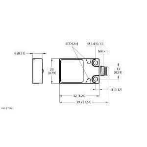 Turck - Induktiver Näherungsschalter Sensor BI5U-Q08-AP6X2-V1131 induktiv − 1 Stück