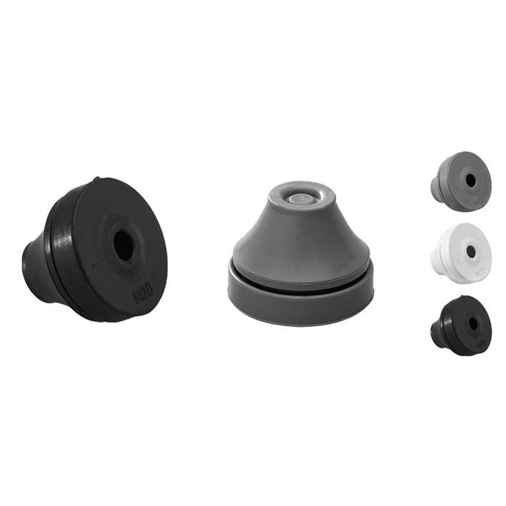 Jacob - Kabeleinsteckstutzen Dichtungsdurchführung G503-1020-00 M20 silbergrau − 50 Stück