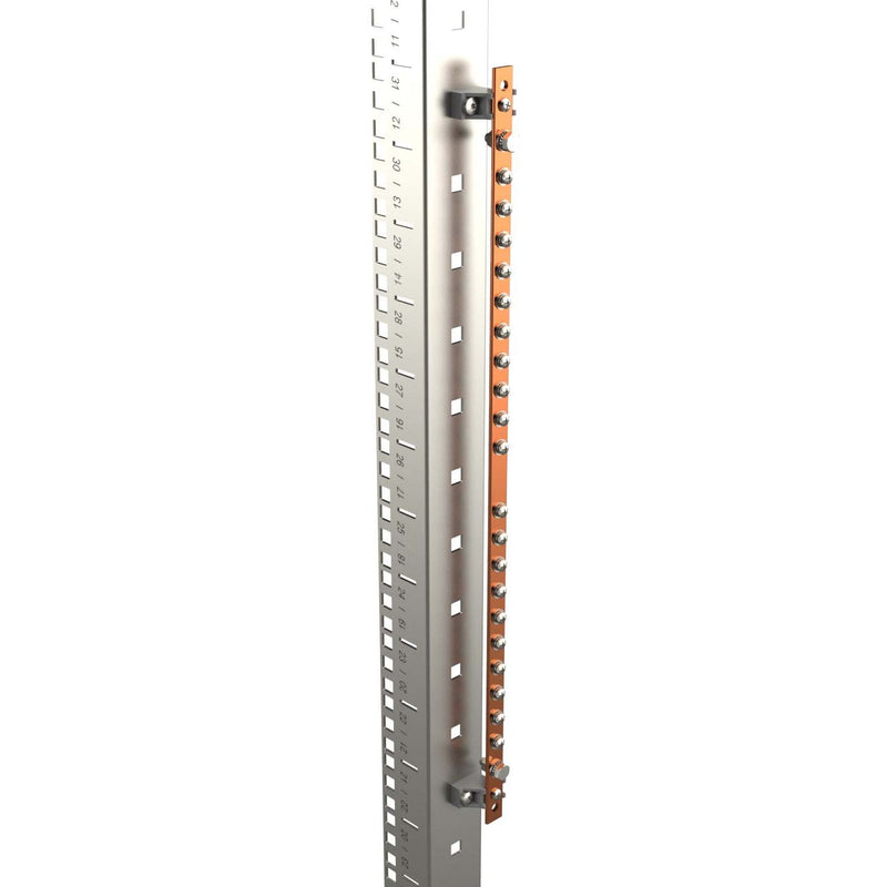 Enoc - Komponente für Erdung/Potentialausgleich (Schaltschrank) Erdungsschiene Kupfer EB 19 19",20xM5,2xM6
