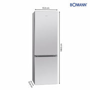 Bomann DA - Kühl-/Gefrierkombination Kühl/Gefrierkombi KG 184.1 inox-look 180cm,264L