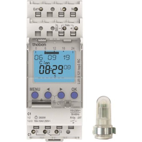 Theben - Dämmerungsschalter Reiheneinbau Dämmerungsschalter LUNA 121 top3 RC AL m.Aufbaulichtsensor