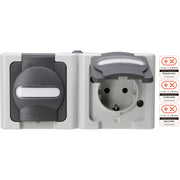 Kopp - Steckdose Schutzk.-Steckdose 2f. 131256002 waagerecht, gr