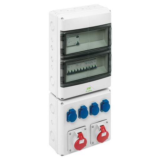 Spelsberg - CEE-Steckdosen-Kombination (IEC 60309) Steckdosenkombination STK 2824-K1616 grau, IP44, belüftet