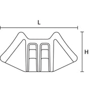 HellermannTyton - Befestigungssockel und -element für Kabelbinder Kabelhalter S2CM25 − 500 Stück