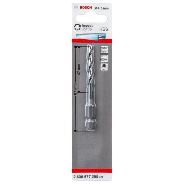 Bosch - Bohrer HSS Spiralbohrer mit 2608577055 Sechskantschaft 4,5