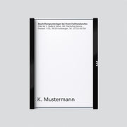 Siedle&Söhne - Zubehör/Ersatzteile für Türkommunikation Namensschild sw-hgl 200029949-00 f. TM612-1/BTM650-01