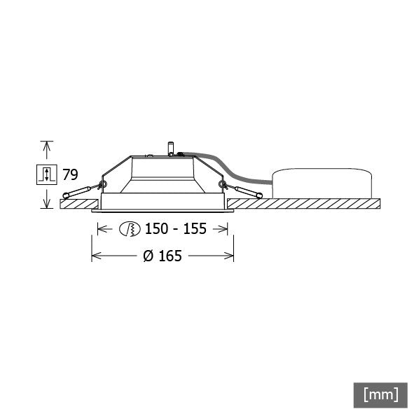 LTS Licht&Leuchten - Downlight/Strahler/Flutlicht LED-Downlight LEWYS 102.830/DALIws 830 DALI