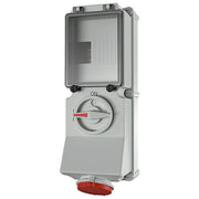 Mennekes - CEE-Steckdose abschaltbar, abgesichert (IEC 60309) Wanddose DUO 5618A 32A,5p,6h,400V,IP44